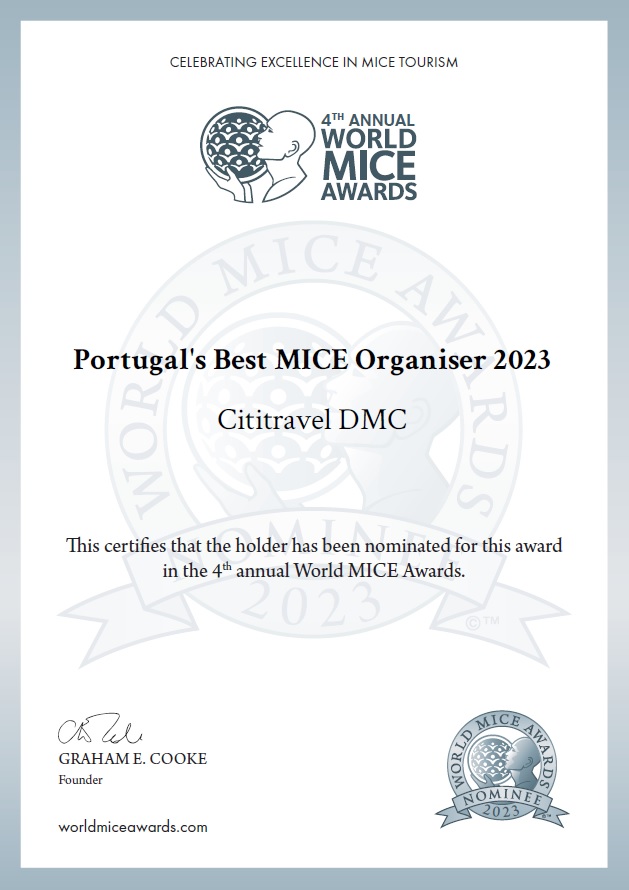 MICE AWARDS 2023 certificate nominee Portugal's Best MICE Organiser